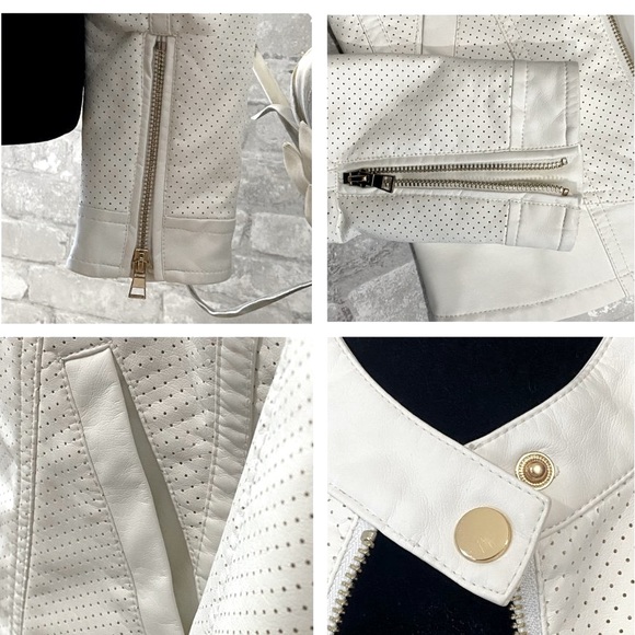 NWT Le Chateau Ivory Faux Leather Jacket 🌟HOST PICK - Picture 10 of 16